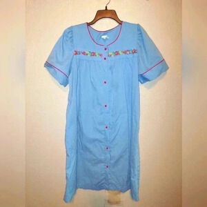 Carole Chambray Short Sleeve Duster Robe